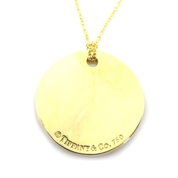 Tiffany Necklace Notes Round Logo York 727 5th Avenue